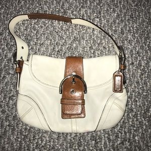Authentic Coach White Leather Purse